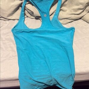 Lululemon Athletica Blue Sleeveless Backless Tank Top